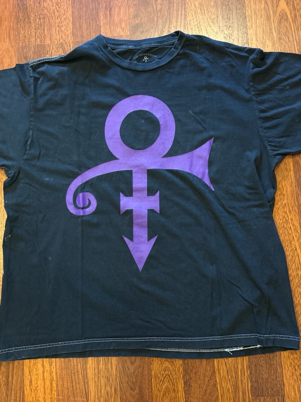 Official Prince Symbol Band Concert Tshirt Purple Black Boxy Size XL